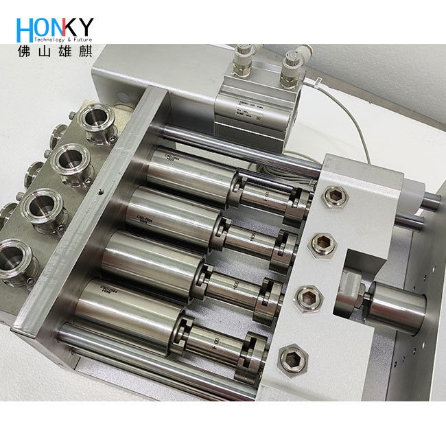 Çoklu Başlı Seramik Doldurma Pompası 0.4KW Güç ve Yüksek Viskozitesi Sıvılar için 1-10ml'den 5-50ml'e kadar Doldurma Boyutu
