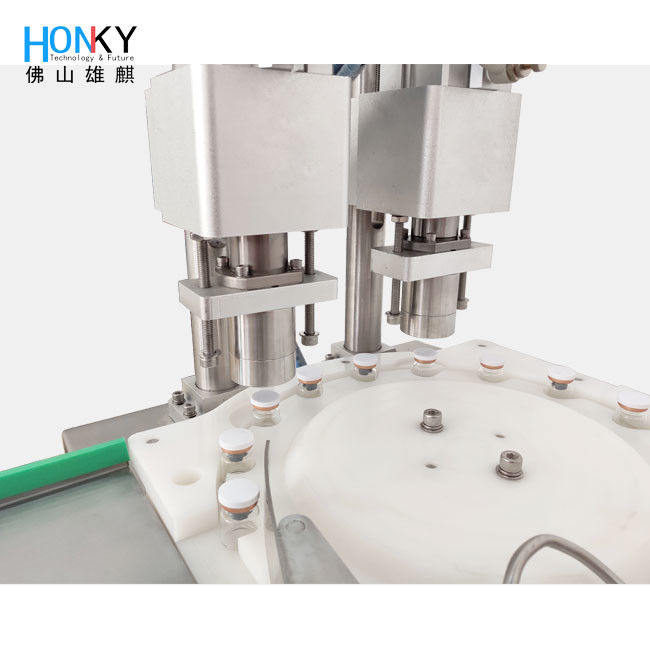 Masaüstü 10ml şişe kapağı 60 bpm Hız ve 4-6kg/cm2 Hava basıncı tam kapağı için Crimping Makine