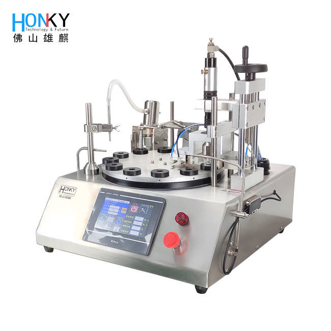 Desktop Vial Filling Capping Machine with Ceramic Pump - 40BPM Filling Efficiency for 1-10ml Vials and AC 220V Power