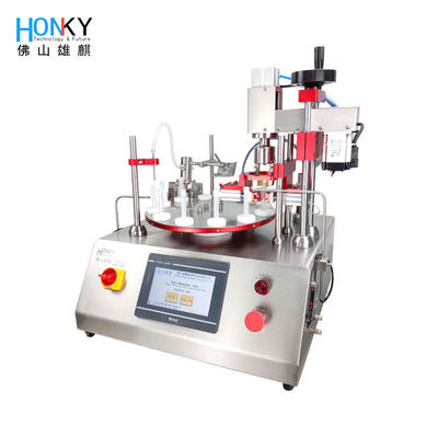 Destop Yarım Otomatik 10ml Şişe Doldurma ve Sprey Kapak Döşeme Kapak Makinesi Kozmetik Şişe Doldurma İçin Seramik Pompa
