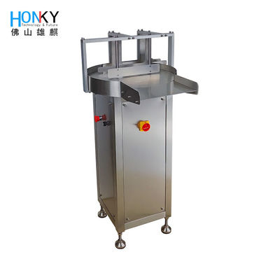 Şurup Dolum ve Paketleme Hattı İçin Özelleştirilmiş Yuvarlak Şişe Besleme Makinesi 500w