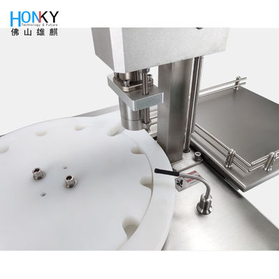 Yarı Otomatik 10ml Flakon Dolum ve Kapatma Makinesi, Seramik Pompalı, 25 BPM