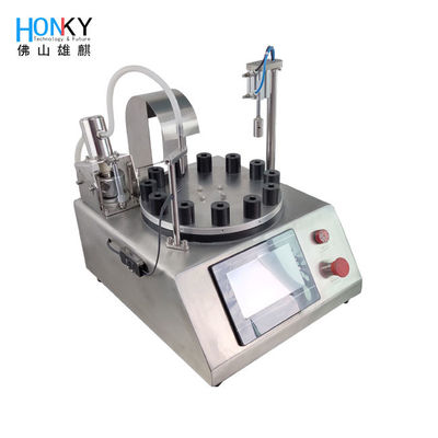 Kapak Basma Fonksiyonlu 40Bpm Essence Tüp Sıvı Dolum ve Kapatma Makinesi
