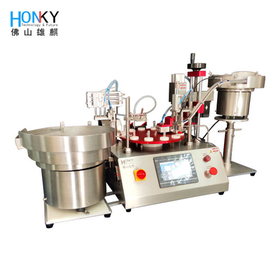 Yüksek Hassasiyetli Pompa 2.9ml ile 50Bpm Küçük Otomatik Dolum Kapatma Makinesi